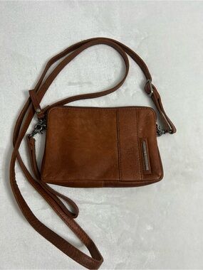 Spikes & Sparrow Brown Leather Crossbody Bag Small